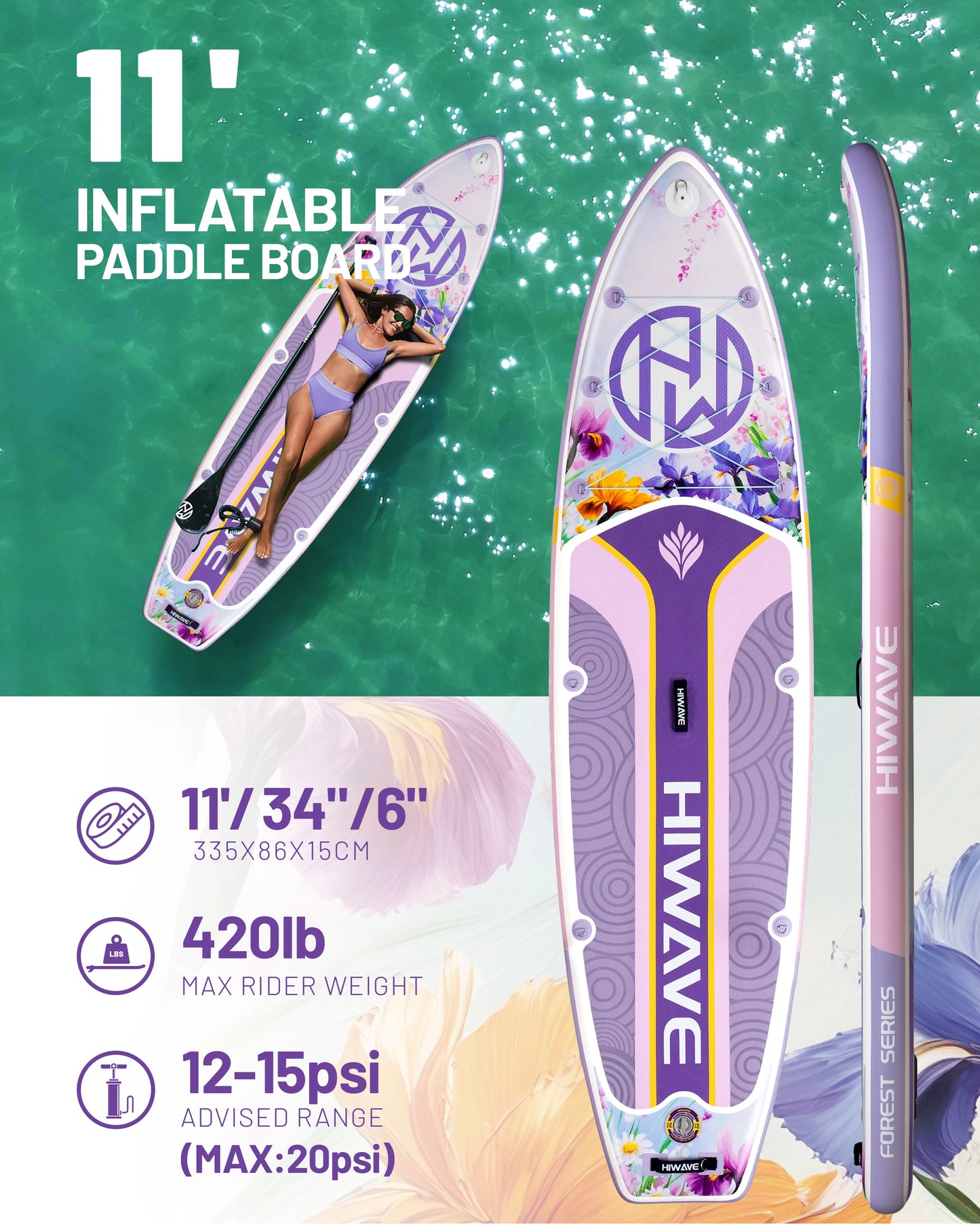 New Design European Warehouse Stand up Paddle Board 11'x34''x6'' Inflatable sup Paddle Board with Heat Sealing Technology