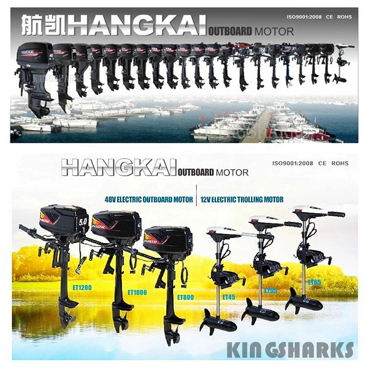 2 Stroke 6Hp Short Shaft Manual Start Gasoline Boat Outboard Motor High Quality Hangkai 6 hp Inflatable Rubber Boat Engines