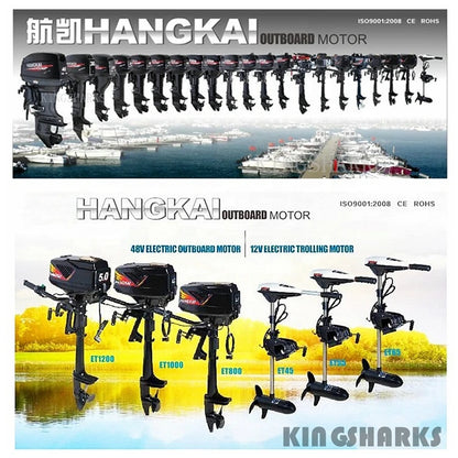 2 Stroke 6Hp Short Shaft Manual Start Gasoline Boat Outboard Motor High Quality Hangkai 6 hp Inflatable Rubber Boat Engines