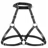 SM Sexy Lingerie Women's Sexy Leather Leakage Bra with Handcuffs Multiple Styles Bondage Restraint Training, Wearing Harness