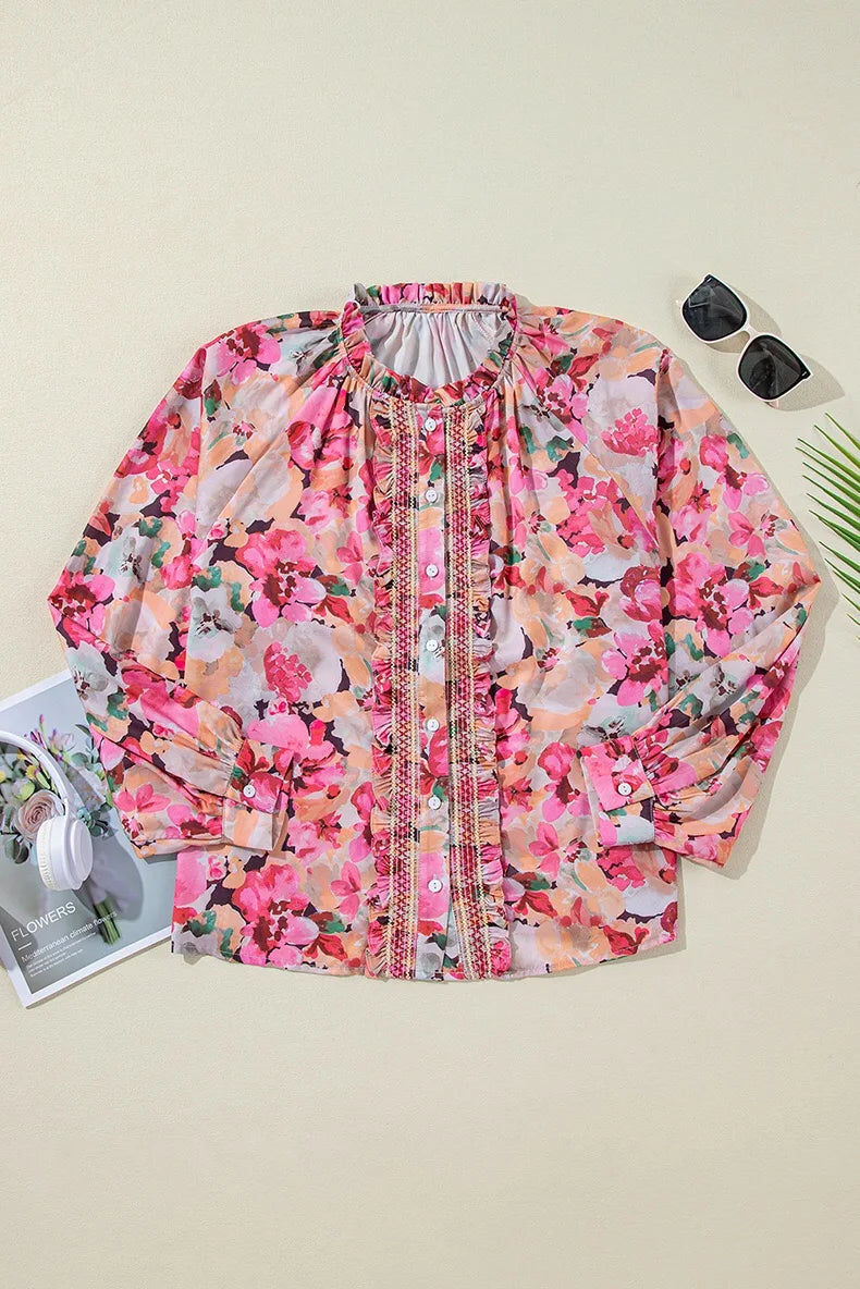 Oversized Womens Shirts Summer New Law Salt Is Hubble-bubble Sleeve Lace Flower Jacket Female Design Feeling