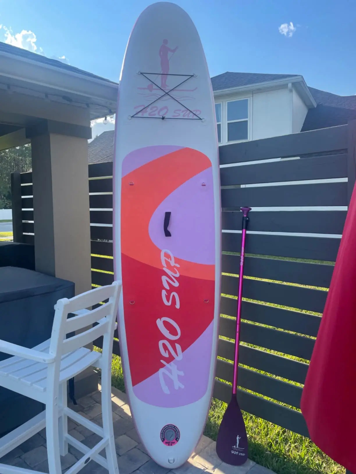 Orange Paddleboard Inflatable   Double Layer All Round Stand up Paddle Board Inflatable in pink SUP Surf  Paddle Board