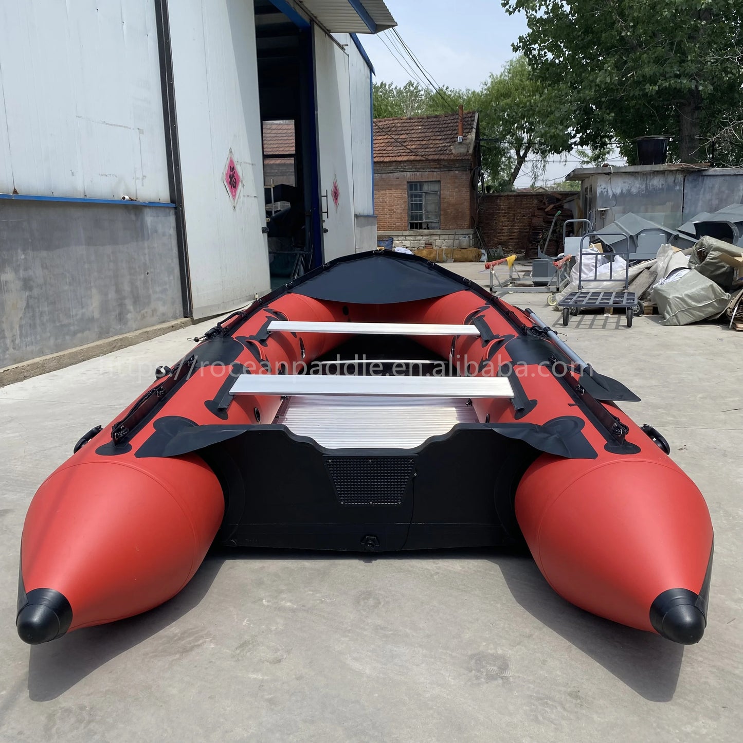 OEM High Quality 0.9MM/1.2MM Pvc Rescue Inflatable Boat 3.8 M Fishing Boat with CE and Motor
