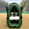 SAVAGE MARINE 1 Person PVC Fishing Kayak Inflatable Rowing Boats Canoe Vessel Dinghy 1.8M Slat Wood Floor for Water Sports