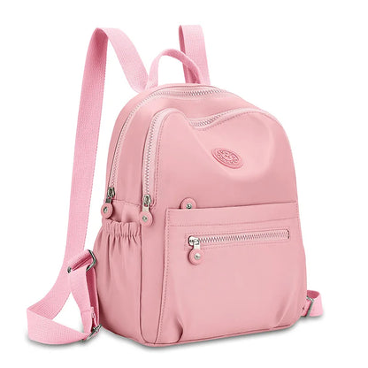 Nylon Fabric Multi Compartment Practical Women's Backpack for Outdoor Commuting, Versatile Zipper Closure,  Single Shoulder Bag