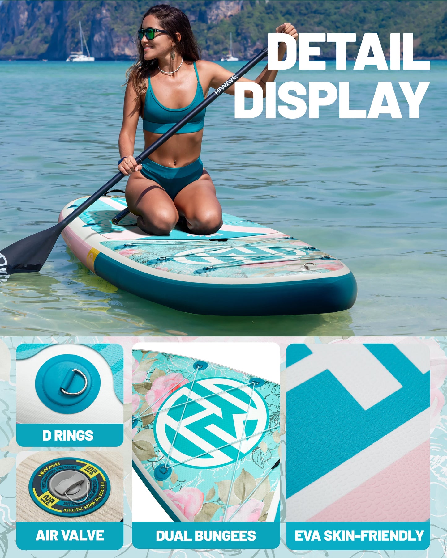 New Design European Warehouse Stand up Paddle Board 11'x34''x6'' Inflatable sup Paddle Board with Heat Sealing Technology