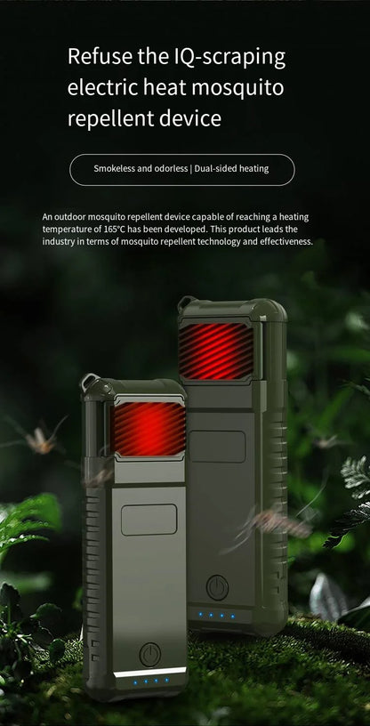 Portable Backpack Rechargeable PVC Electric Mosquito Repellent Double Side Heating Device Camping Hiking Picnic Tour All Seasons