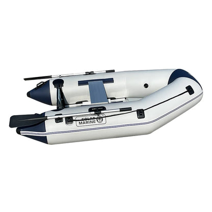 Portable Solar Marine 3 Person 230cm 7.5 ft Aluminum Floor Inflatable River Kayaks Fishing Boats Dinghy for Family Entertainment
