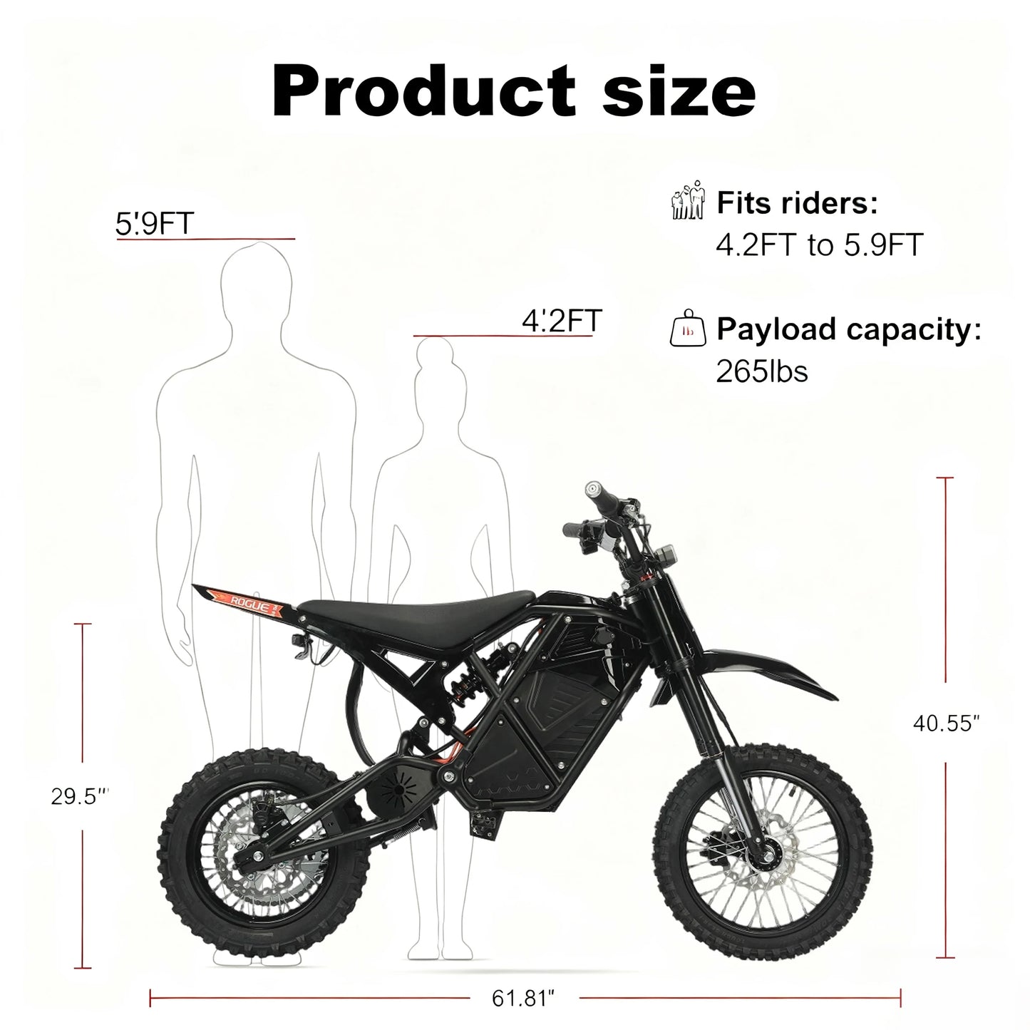 US 3-7 Delivery Electric Motorcycle Dirt Bike 48V Lithium Battery Full Suspension Electric Mountain Bike