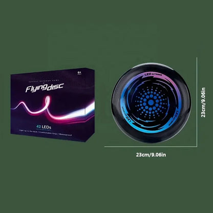 LED Light up Flying Disc for Outdoor Sports & Beach Fun W/ 42 LEDs for Night Time Play & Comfortable Grip for Outdoor Games