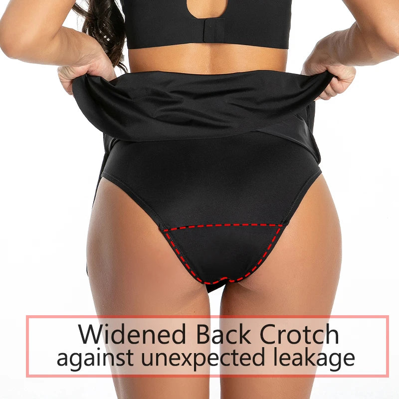 Factory 4 Layers Period Swimming Skirts Bikini Summer Beach Wear Dress Swim Bottom Menstrual Panties for Women