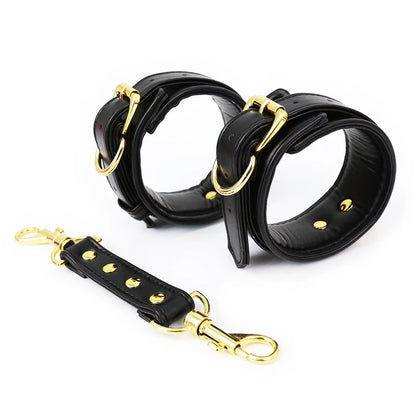 Adults Toys SM Products Sex Toys PU Leather Handcuffs Ankle Cuffs Bondage Gear bdsm Toys SEX Adult Games jugetes sexuales