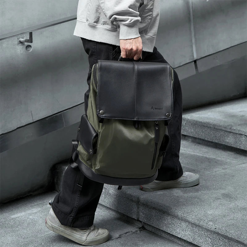 MOYYI Smart 15.6 Inch Laptop Backpacks Large Capacity Oxford Backpacks for Men Outdoor Travel Zipper Men's Backpack