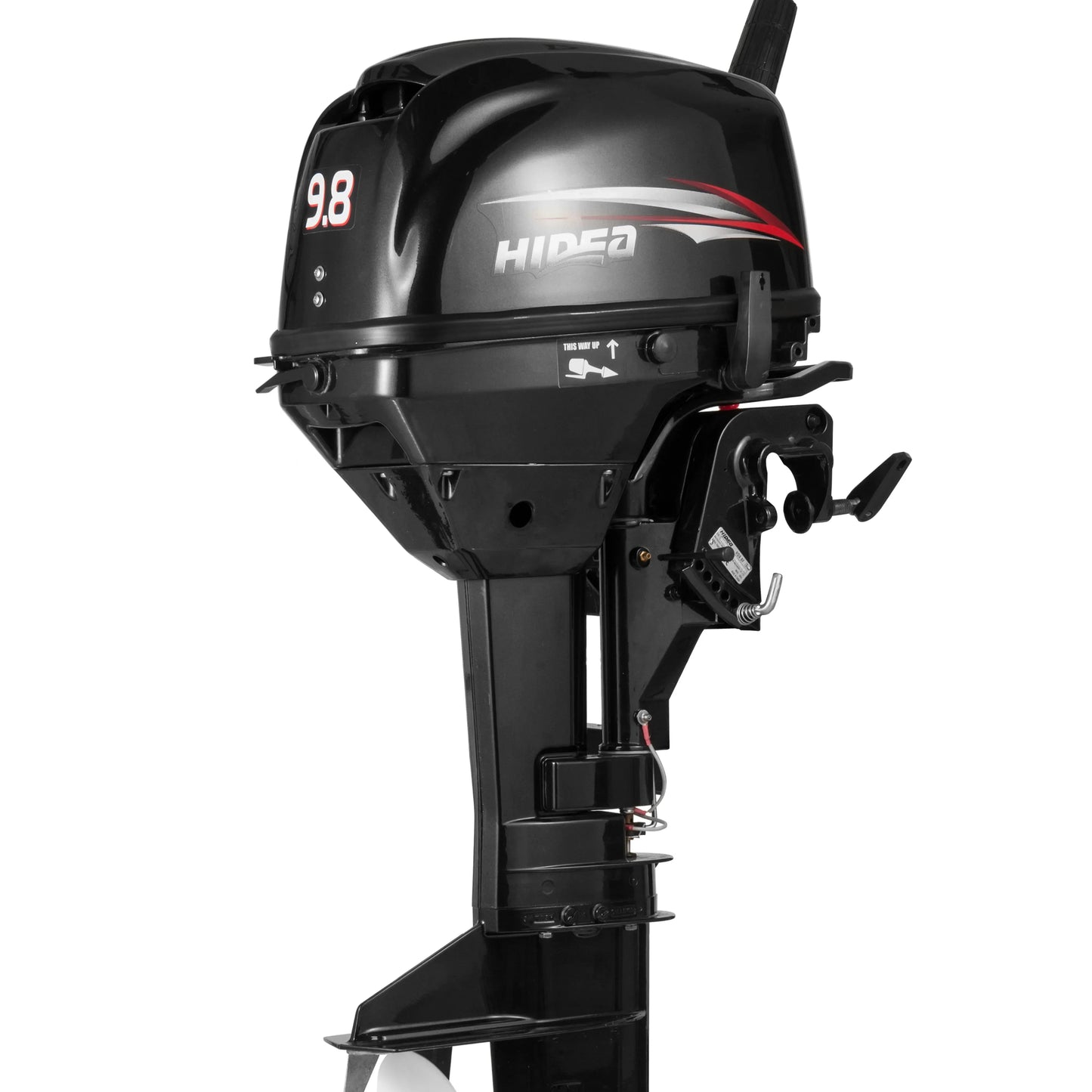 HIDEA 9.8HP 2 Stroke Outboard Engines Water Cooling Boat Motors Short Shaft Engine Rubber Boat Motor Rear Control Two Cylinders