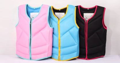 Life Jacket Adult Children Fashion Drifting Snorkeling Buoyancy Suit Swimming Portable Light and Thin Marine Working Life Jacket