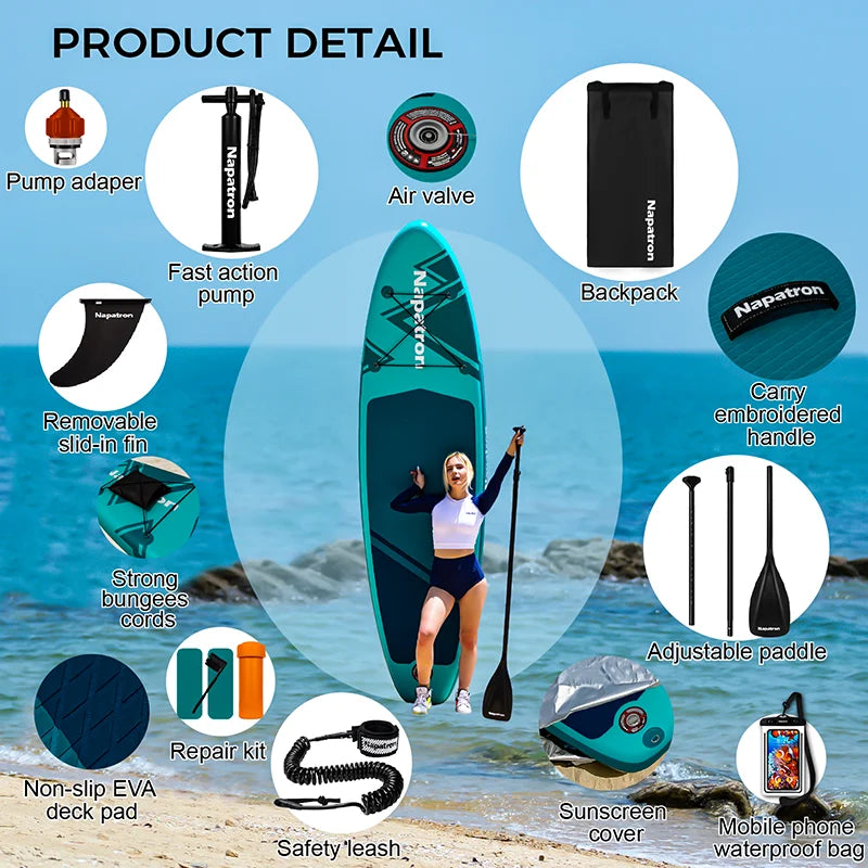 Napatron Has Newly Designed Inflatable Paddle Accessories for Vertical Surfing Boards
