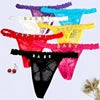 Customized Ladies Letter Thong Sexy High Quality Love Letter Eyelash Lace Panty Flower Women's Panties Lingerie