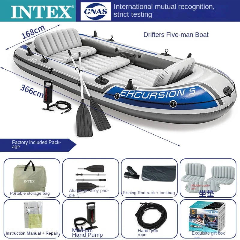 Quality Thickened Portable Large Outdoor Travel Camping Fishing Boat Steamboat Speedboat Travel 1-2  Inflatable Rubber Boat