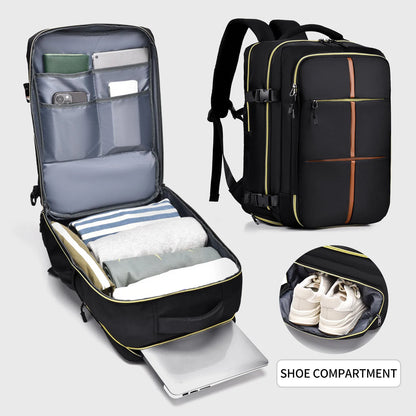 Custom Logo Travel Backpack Large Waterproof Oxford Material Multi-Layer Storage Shoe Compartment for Students Carrying Laptop