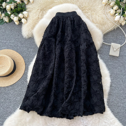 Boutique Wholesale 2025 Spring Fashion New French High Waisted A-line Sweet Temperament Women's Half Skirt
