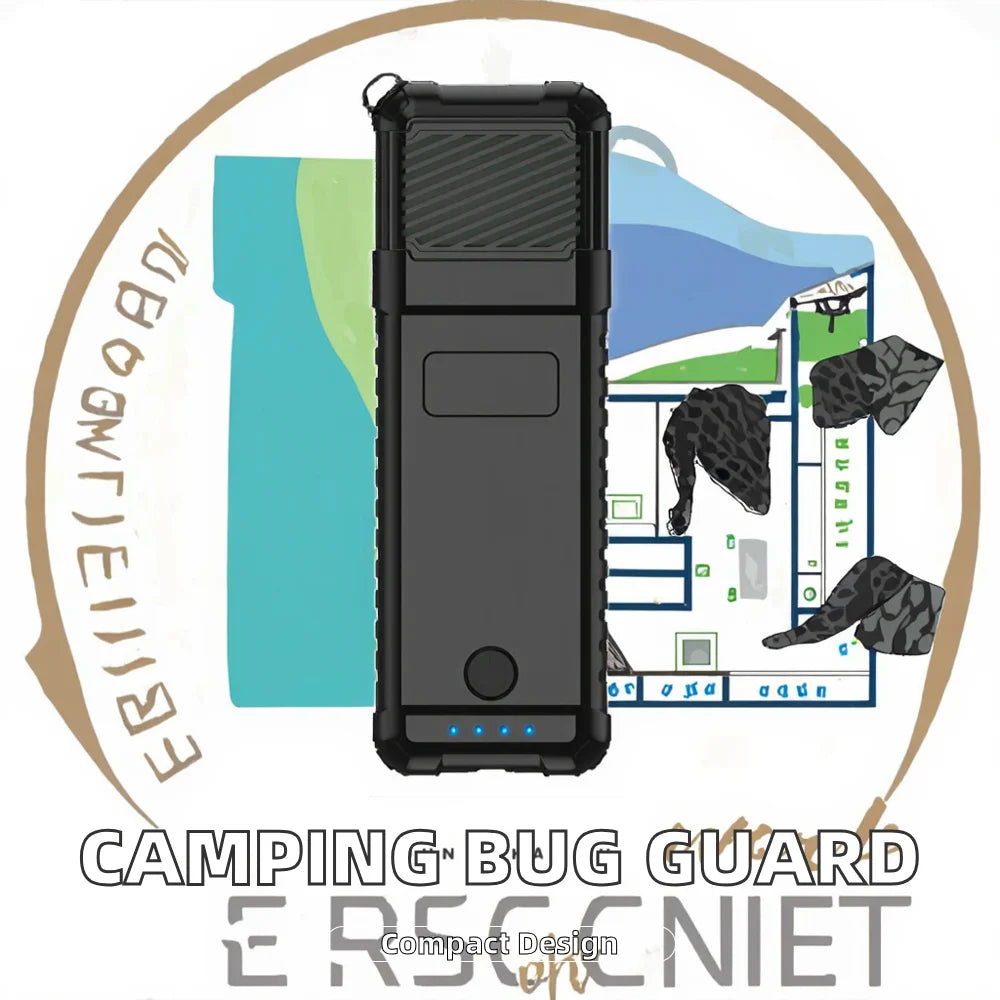 Portable Backpack Rechargeable PVC Electric Mosquito Repellent Double Side Heating Device Camping Hiking Picnic Tour All Seasons