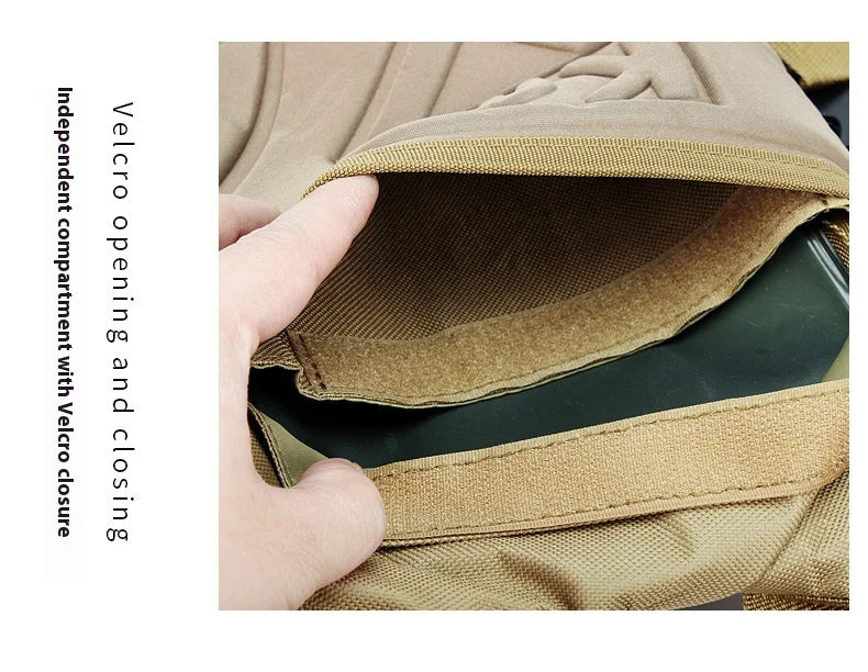 20-35L Oxford Waterproof Camouflage Backpack EVA Frame for Outdoor Travel Cycling Mountaineering Tactical Use Portable Drinking