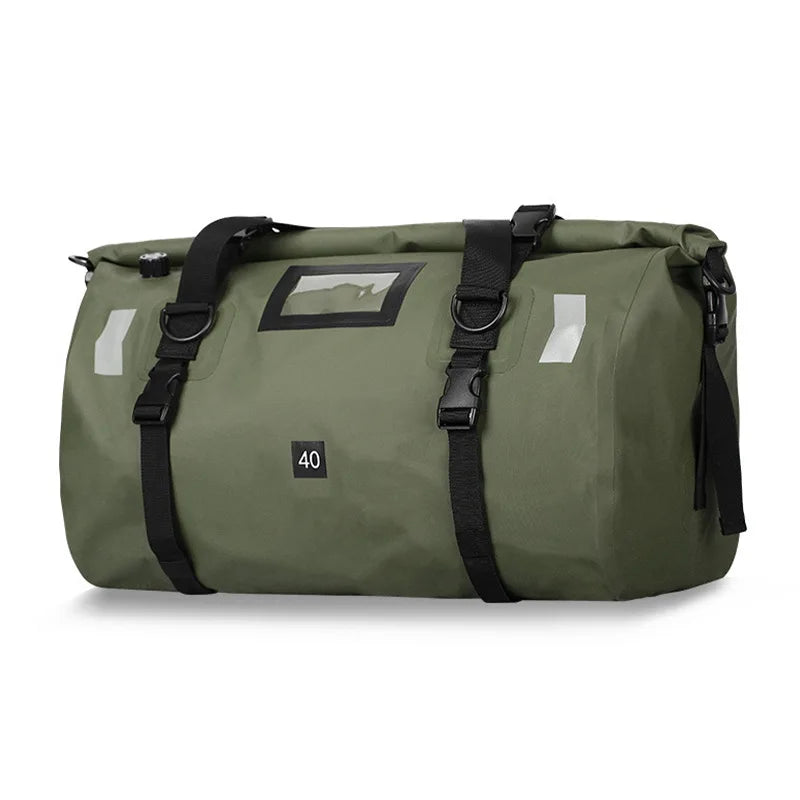 Large 40L PVC Waterproof Foldable Survival Backpack for Outdoor Camping Hiking Motorbike Bicycle 11mm Portable Convenient