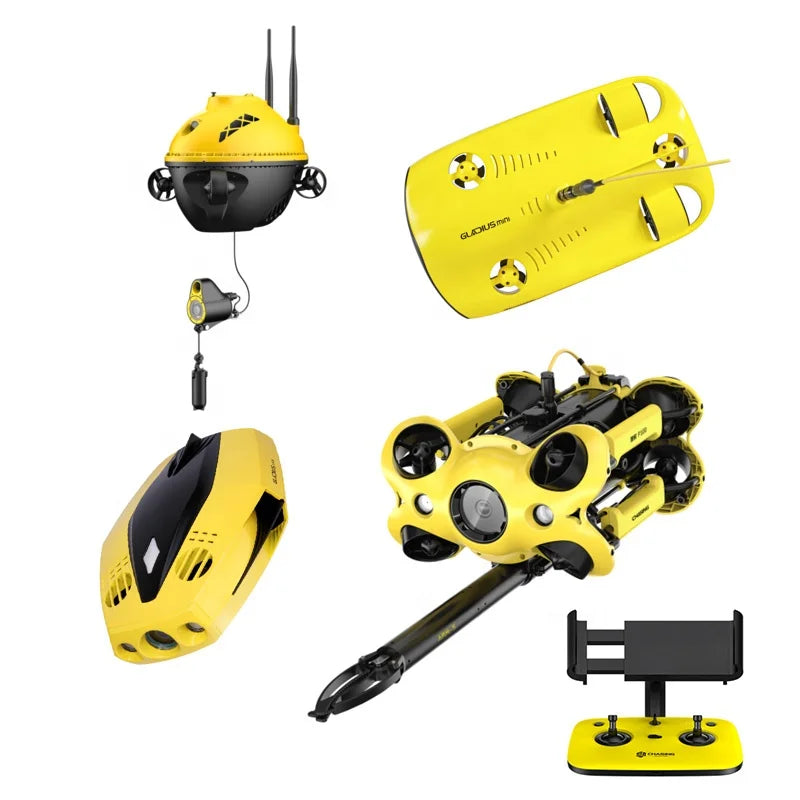 Chasing 4K Underwater Drones | HD Snapshots of Diving Work, Real-time Photography, Remote Control Portable Underwater Drones