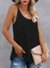Color Block V Neck Womens Shirts and Tank Tops Knitted Vest Tops Sleeveless Women Blouse Custom Logo 2022 Spring Sexy Lady Top