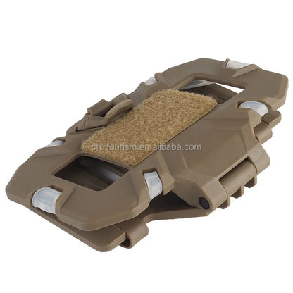 Tactical Vest Zipper Closure Universal Chest Phone Holder Board Foldable Molle Mount Navigator for Outdoor Games Phone Carrier