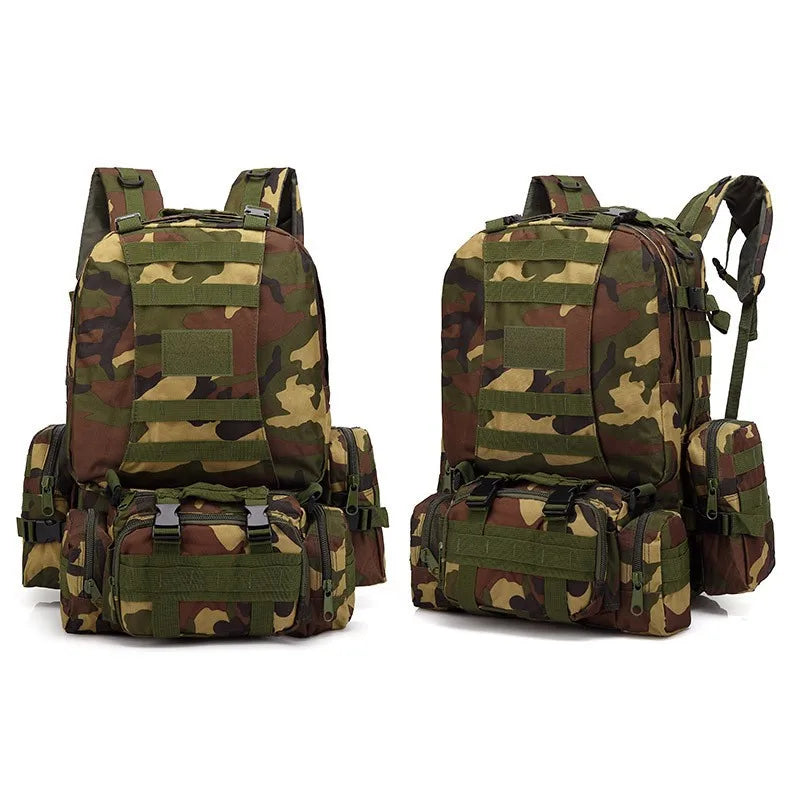 Camouflage Tactical Bag Combination Heavy Climbing Bag Large Capacity Outdoor Hiking Fitness Backpack