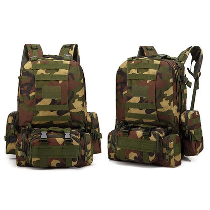 Camouflage Tactical Bag Combination Heavy Climbing Bag Large Capacity Outdoor Hiking Fitness Backpack