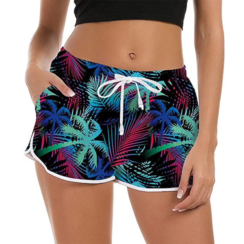Woman Swim Shorts Women Summer Beach Gym Shorts Mujer Sexy Sport Loose Surf Swimwear Athletic Running Board Short Pant Quick Dry