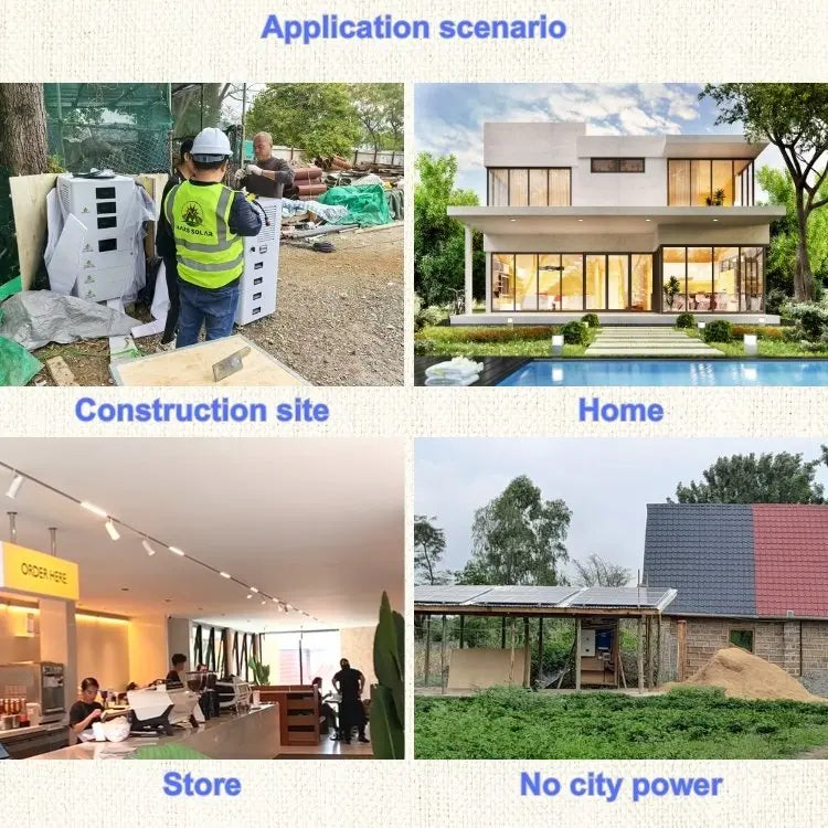 10kw Solar Power System Comolete Hybrid Set of Solar Panel Battery Offgrid air Conditioner System for Home Solar Generators
