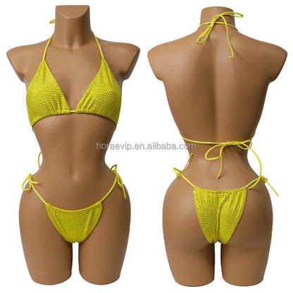 S573 Hot Rhinestone Beach Wear New Color Swimsuit Fabric Swimwear Crystal Bikini