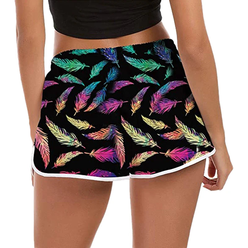 Woman Swim Shorts Women Summer Beach Gym Shorts Mujer Sexy Sport Loose Surf Swimwear Athletic Running Board Short Pant Quick Dry