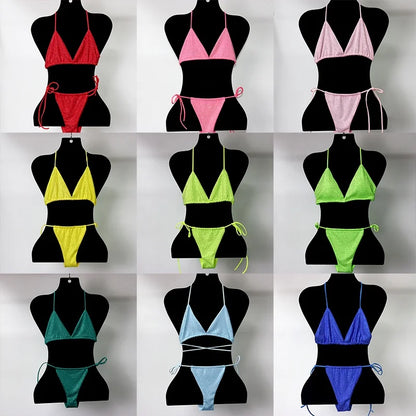 S573 Hot Rhinestone Beach Wear New Color Swimsuit Fabric Swimwear Crystal Bikini