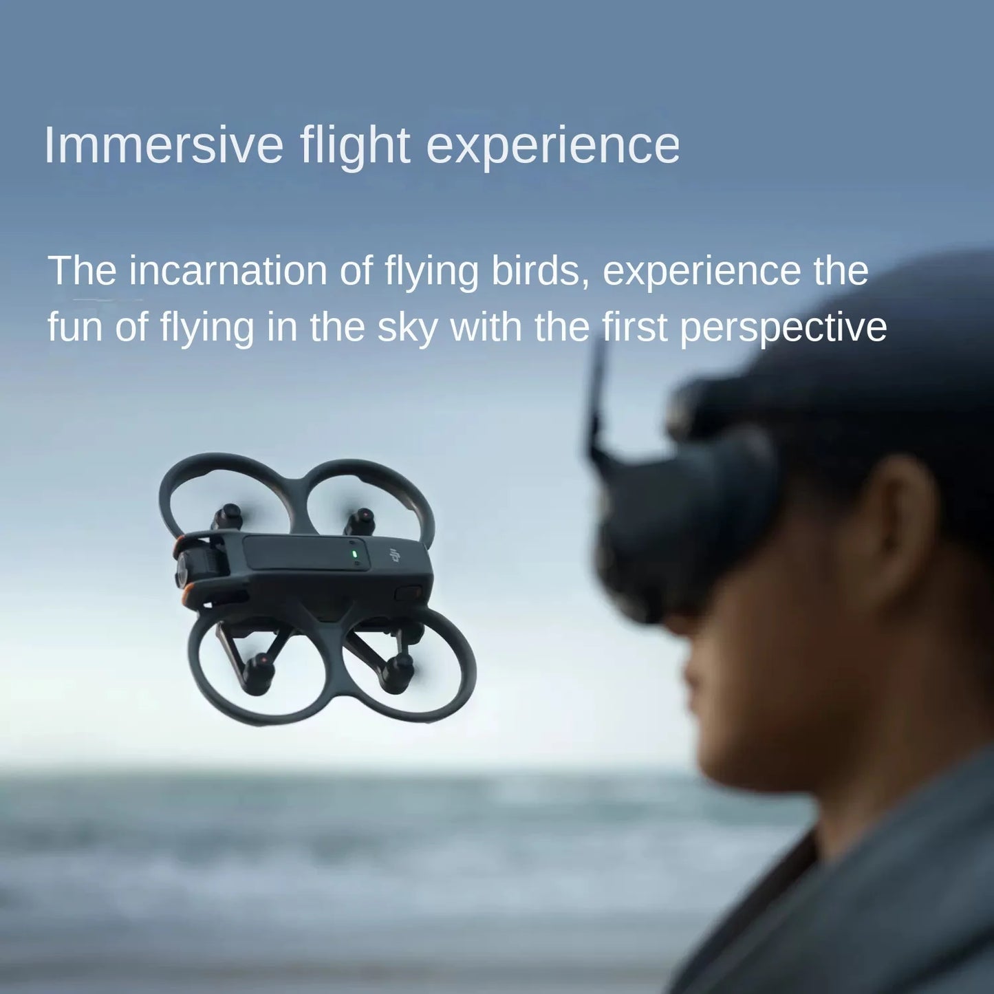 For Avata 2 First View Aerial UAV Flight Glasses Beginner Drones Plastic Remote Control Body Sense Control Immersive Flight