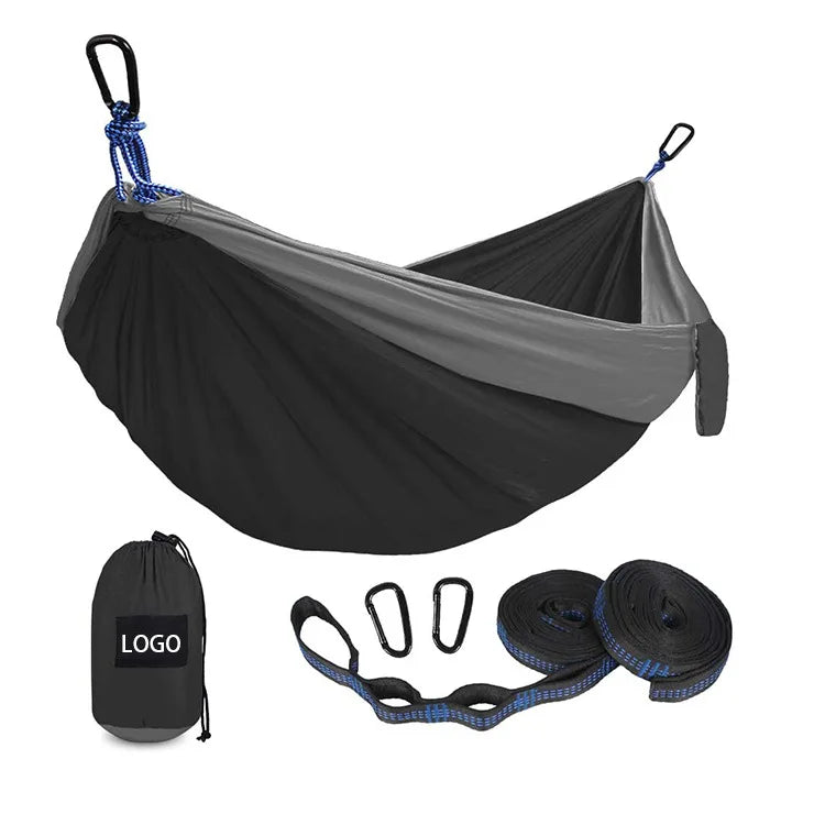 High Quality Nylon Camping Hiking Backpacking Travel Single & Double Parachute Camping Hammock 200kg Weight Capacity All Seasons