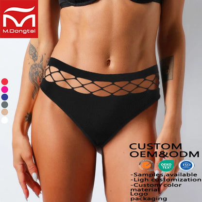 High-Waisted Ladies Seamless Underwear Panties Sexy Lace Panties Lingerie Plus Size Mature Women Hollow  Solid Affordable
