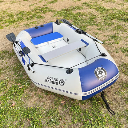 Solar Marine 2 Person PVC Fishing Boat 2M Inflatable Kayak Wear-resistant Canoe Waterplay Craft with Free Accessories
