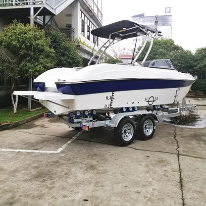 High Quality Side Console Small Sport Speed Fiberglass Fishing Boat for Wholesale