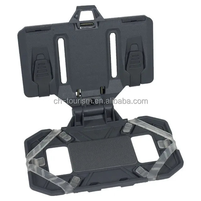 Tactical Vest Zipper Closure Universal Chest Phone Holder Board Foldable Molle Mount Navigator for Outdoor Games Phone Carrier