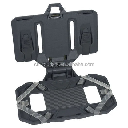 Tactical Vest Zipper Closure Universal Chest Phone Holder Board Foldable Molle Mount Navigator for Outdoor Games Phone Carrier