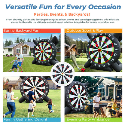 Commercial Grade Inflatable Football Dartboard Giant Sticky Dartboard Support Outdoor Games Inflatable Soccer Darts Board