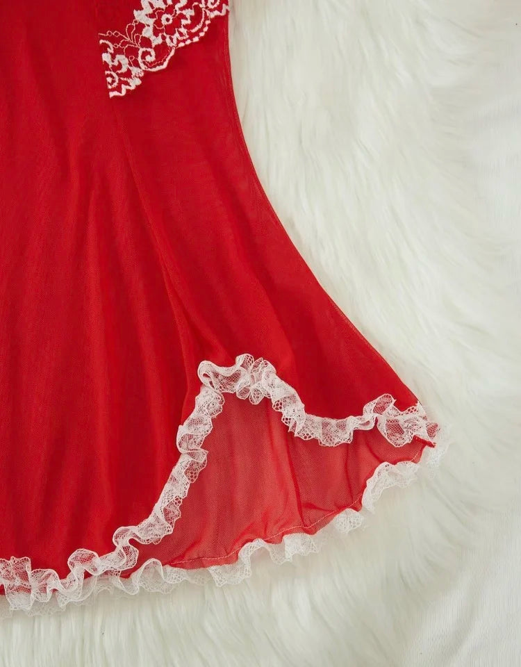 High Quality Comfortable Nightgown Sexy Hot Intimate Lingerie for Women Comfortable Skin-Friendly Lace Decoration ODM