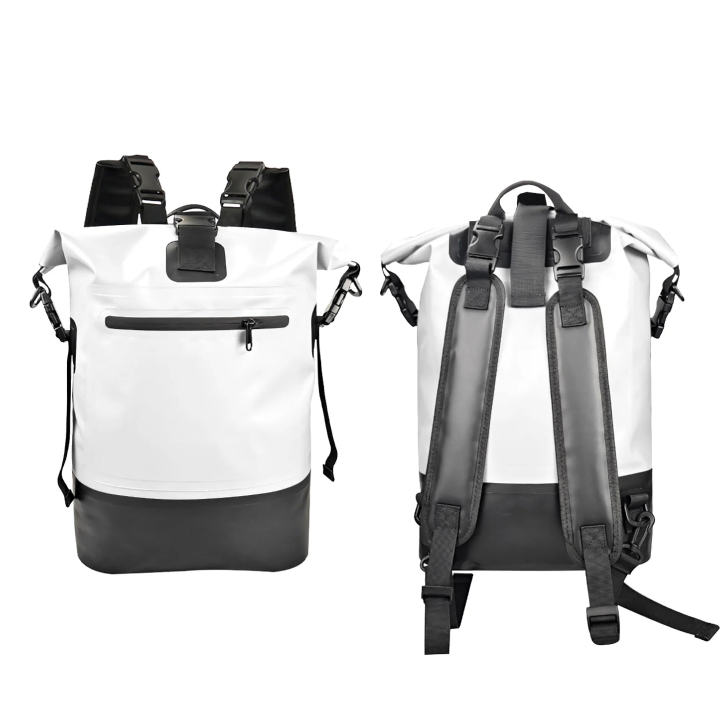 500D PVC Dry Bag 50L Waterproof Backpack with Double Strap for Casual Outdoor Sports