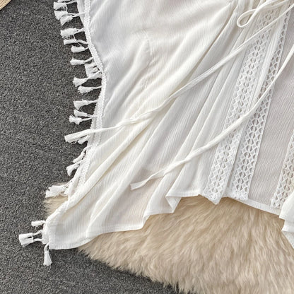 Summer Beach Wear Tops Tassels Bikini Cover Ups