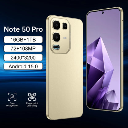 Original Note 50 Pro Power 5G Smartphone with 108MP Camera Deca Core Processor 1TB Storage 7.3 Inch Display Global Version