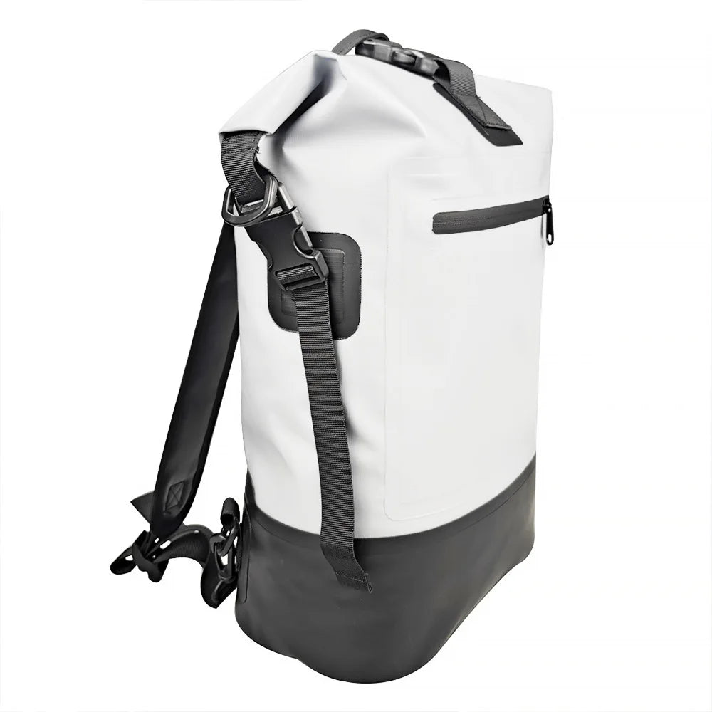 500D PVC Dry Bag 50L Waterproof Backpack with Double Strap for Casual Outdoor Sports